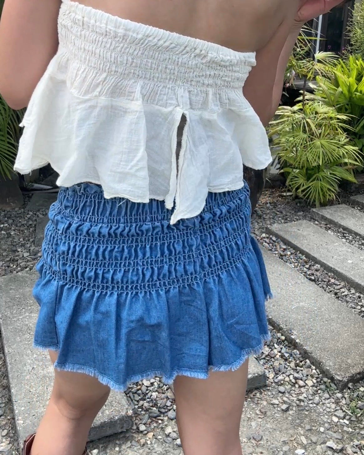 Tpta2607平口小裙擺上衣