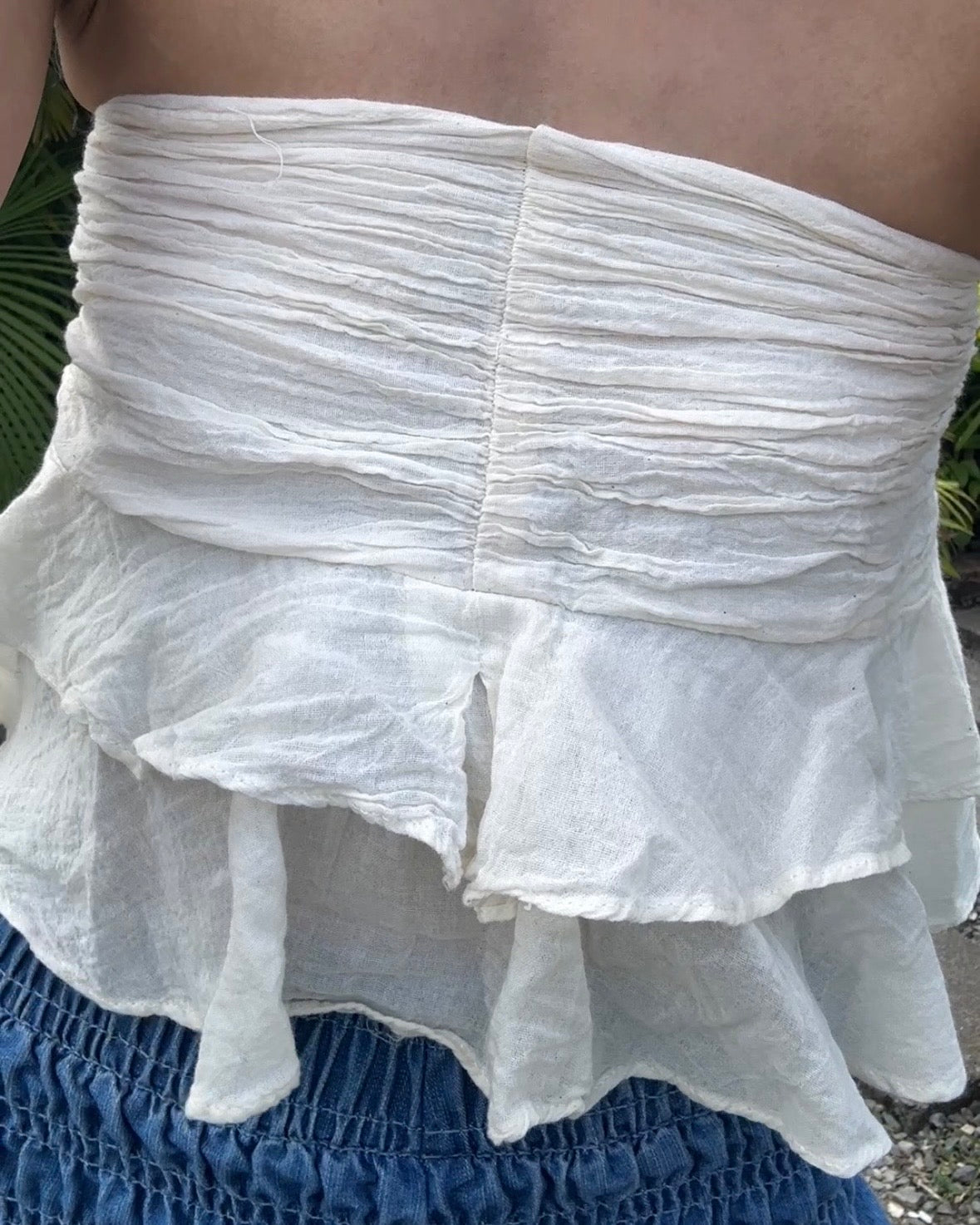 Tpta2607平口小裙擺上衣
