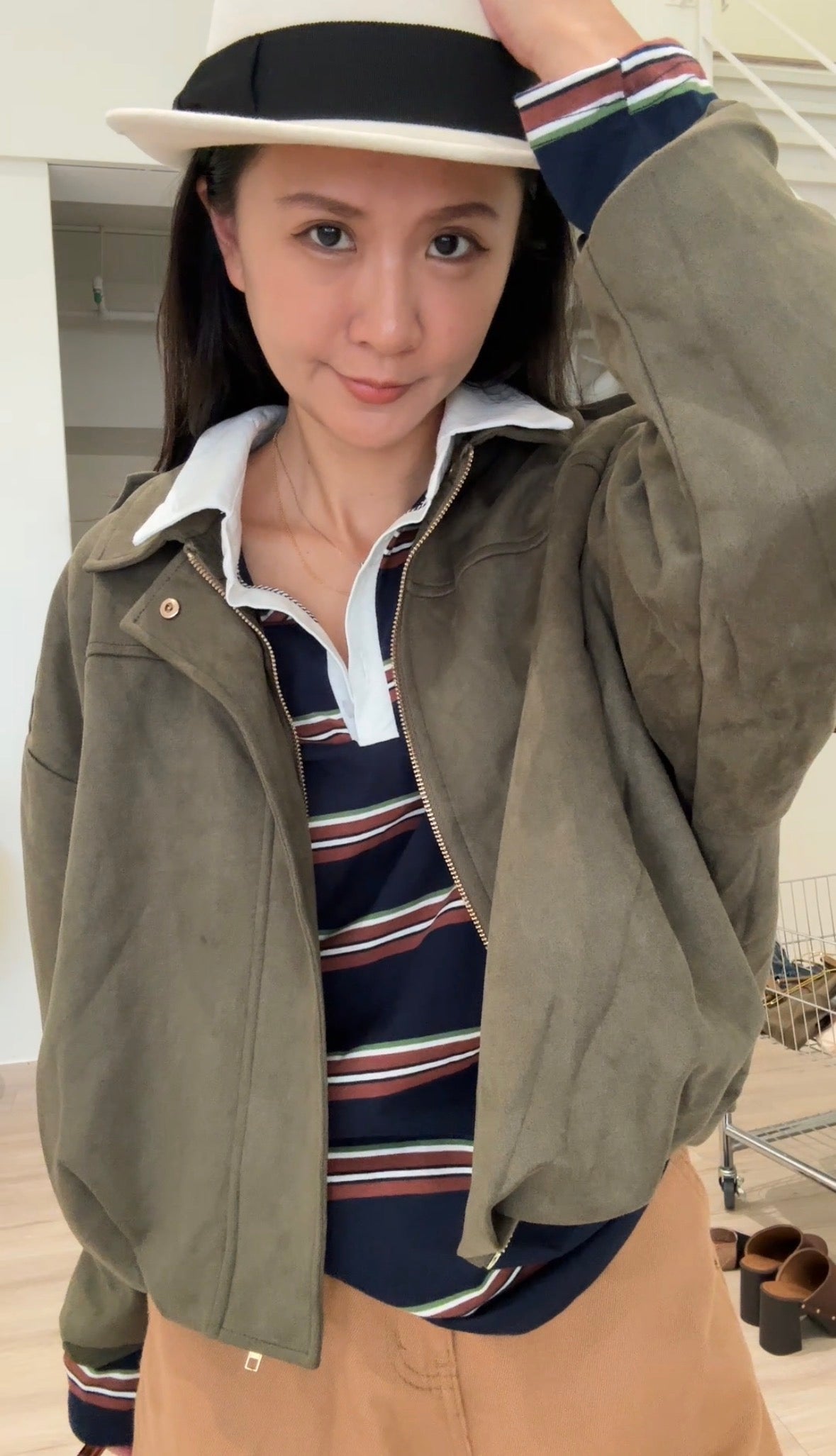 Tpliz2609條紋polo領長袖棉衫-6