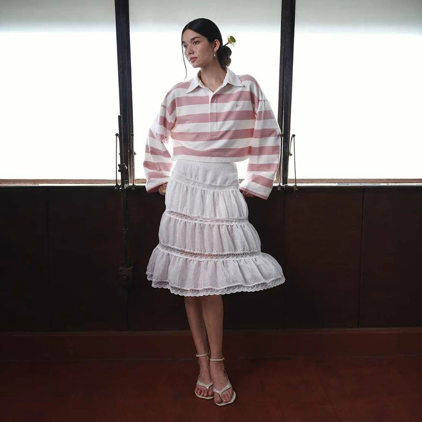 Tpmitr2609條紋字母polo衫（粉）-2